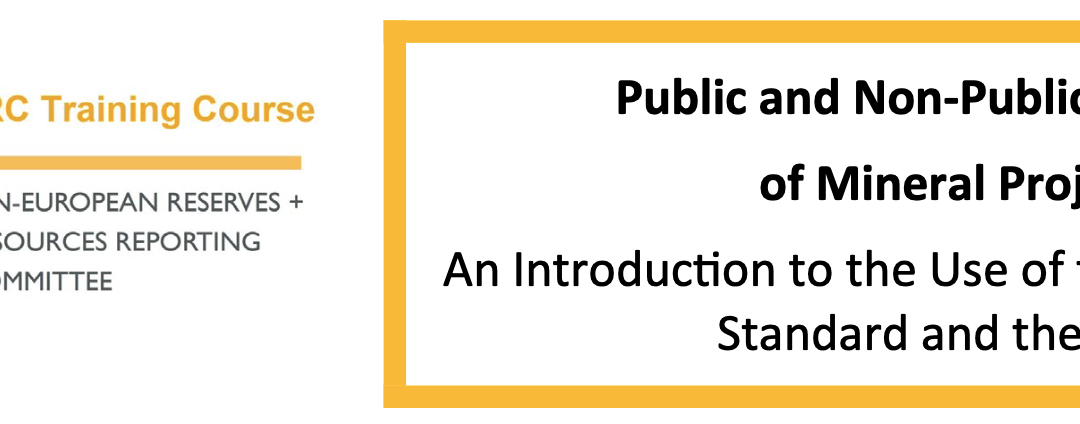 PERC Training in London: Public and Non-Public Reporting of Mineral Projects